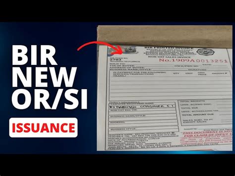 BIR Official Receipts and Sales Invoices in the Philippines.